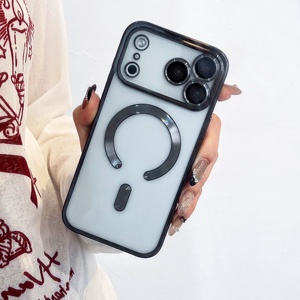 Funda Magnética Antigolpes para Teléfono con Carga Inalámbrica, Varios Colores, Carcasa Transparente para Fundas de <span class=keywords><strong>iPhone</strong></span> 13 <span class=keywords><strong>14</strong></span> 15 16 17 <span class=keywords><strong>Pro</strong></span> <span class=keywords><strong>Max</strong></span> - Product Image 3