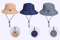 Nuevo Sombrero de Pescador Ajustable, Transpirable e Impermeable para Verano, para Hombre, para Pesca al Aire Libre, Montañismo, Plegable, con Combinación de Colores
