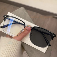 Gafas de Computadora Unisex con Marco Cuadrado Fotocromático KM 91, Anti Luz Azul, Monturas Ópticas de Alta Calidad al por Mayor, Duraderas para Todo Tipo de Rostro