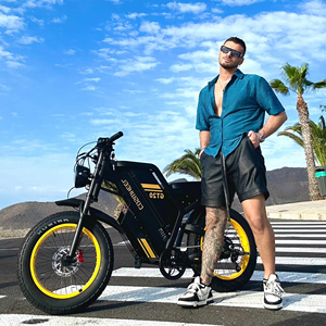 Vélo électrique tout-terrain Fat Tire avec moteur brushless 500W, batterie 48V 27Ah, freins à disque hydrauliques, autonomie 80km, capacité 150kg, pour adultes, idéal pour les sentiers urbains - Product Image 1