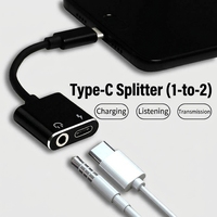 Bestseller 2-in-1 Typ-C zu 3,5mm Klinkenadapter USB-C zu 3,5mm Kopfhörer- und Ladeadapter für Smartphones