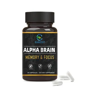 Vegetarian capsule L Theanine & Bacopa Monnie Brain Capsule Immune Functions Supplement Focus Concentration Memory