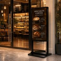 Pantalla LCD de 43 Pulgadas con Brillo Automático de 3000nit, para Ventana, con Soporte de Pie, Señalización Digital Interior para Publicidad
