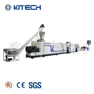 Kitech machinery KSP180 single stage single screw water-ring pelletizing system Rigid flakes strand granulator