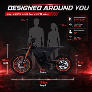 <span class=keywords><strong>Moto</strong></span> électrique tout-terrain 72v22.5ah 4500W avec moteur sans balais pour adolescents et adultes - Product Image 5