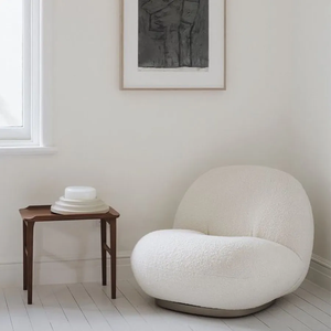 Fauteuil pivotant moderne en fer bronzé de style nordique pour salon, salle à manger, chaise de loisirs pour appartement et hôtel - Product Image 3