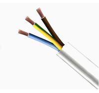 Fil de cuivre souple à 2 conducteurs torsadés de 0,75 mm, 1,0 mm, 1,5 mm, isolé en PVC, homologué CE 300V/500V, AWG, pour usage domestique