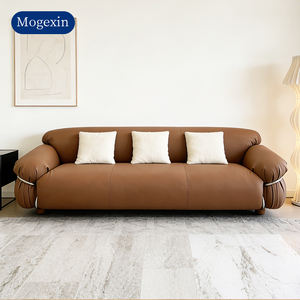 Luxury Artificial Leather Chaise Longue Lounge Chair Midcentury Modern Design Reclining Office <b>Living</b> <b>Room</b> Corner <b>Sofa</b> Single - Product Image 3