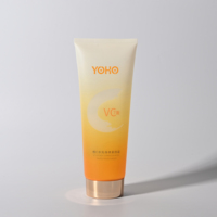 Tube cosmétique grande capacité transparent dégradé avec bouchon à vis 15ml-300ml, impression sérigraphique