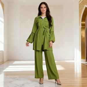 Nouvelle robe longue modeste de style Dubaï, en tissu de haute qualité, avec des paillettes, abaya pour femmes musulmanes, fournisseur - Product Image 3