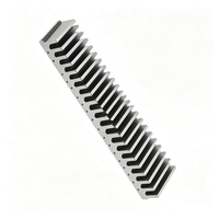 Dissipateur thermique en aluminium extrudé à ailettes droites, alliage d'aluminium 6063 T5 pour le refroidissement des modules de puissance, des stators et des rotors de moteurs