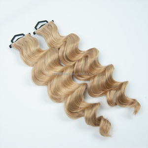 Extensiones de cabello humano de doble trama con punta plana de queratina pre-adherida para mujeres - Product Image 5
