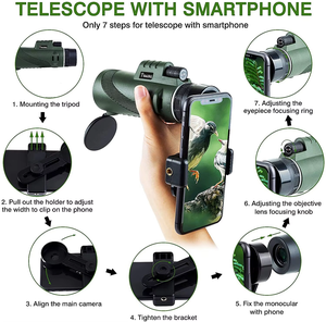 Télescope monoculaire haute définition haute puissance pour adultes enfants pour voyage en plein air observation des oiseaux tourisme scénique nuit à faible luminosité - Product Image 2