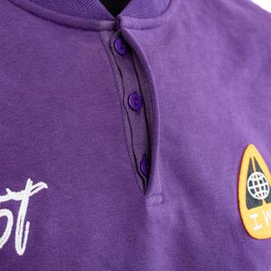 Sweat-shirt en molleton de coton à logo brodé personnalisé TOPSHOW, manches longues, homme, quart de bouton caché, pull-over - Product Image 4