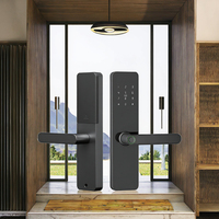 Serrure Intelligente à Entrée Sans Clé, Empreinte Digitale, Carte RFID, Code PIN, Verrouillage Automatique, Installation Facile pour Maison, Appartement, Condominium, Contrôlée par Application Cloud