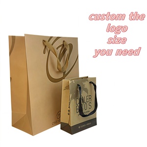 Custom logo Biodegradable Kraft Paper Material for Food Shopping Bag Includes Handle Suitable for Restaurants Shopping Malls - Product Image 4