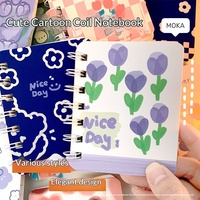 Carnet à spirale élégant, papeterie pour l'école primaire, cadeau de récompense, style dessin animé, à ouverture latérale, portable, petit format, avec logo