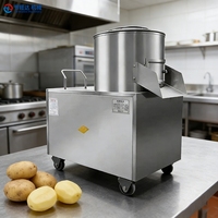 Machine à éplucher automatique commerciale pour patates douces et gingembre, petite machine domestique en acier inoxydable pour nettoyer et éplucher les pommes de terre