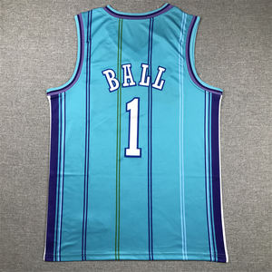Abbigliamento da Basket Americano con Ricami Più Popolari # Maglia da uomo dei Charlotte Hornets di LaMelo Ball - Product Image 5