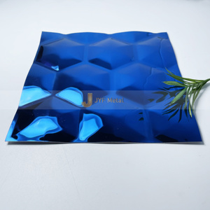 Panneau en acier inoxydable gaufré à motifs EX863 pour la décoration intérieure commerciale des murs et plafonds - Product Image 3