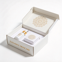 Boîte cosmétique islamique blanche de qualité supérieure, motif mandala en feuille d'or, boîte cadeau en carton pour huiles essentielles