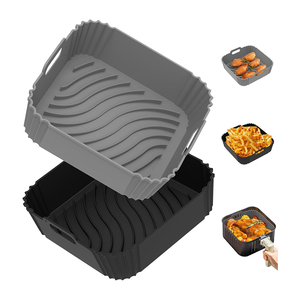 Paquete de 2 Forros de Silicona para Freidora de Aire, Cuadrados, Reutilizables, Antiadherentes, para Freidoras de Aire de 4-5 QT - Product Image 2