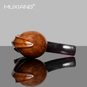 Muxiang Handmade Briarwood Tobacco Pipe Bent Shape Swan Style Smoking Accessory for Men - Product Image 3