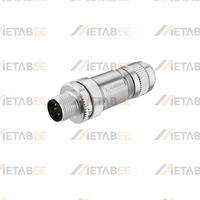 Connecteur Circulaire Métallique M12 Mâle Femelle 2 4 5 8 12 Broches 8Pin 12Pin IP67 Étanche Droit Faisable Câblage sur Site