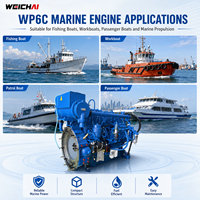 Moteur diesel marin SCDC Weichai WP6C Série 122-230HP 6 cylindres refroidi par eau, puissance nominale P1, avec certificat IMO Tier II CCS
