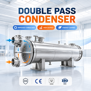 Condenseur en acier inoxydable à buse personnalisée avec bride <span class=keywords><strong>DN</strong></span>, options de raccordement Tri-Clamp et fileté - Product Image 1