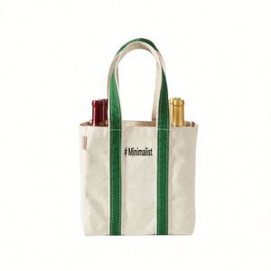 Bolsa de Lona Resistente para Botellas de Vino, Bolsa de Transporte de Vino de Lona Lisa con Logotipo Personalizado - Product Image 4