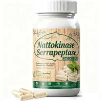 Capsules de complexe de nattokinase OEM avec vitamine D3, niacine, vitamine K2, zinc, CoQ10, quercétine, complément alimentaire pour la santé cardiaque