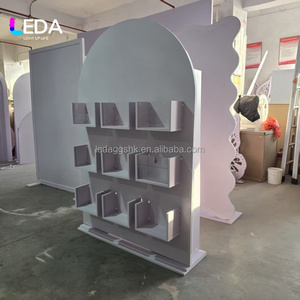 Présentoir à bonbons en acrylique personnalisé LEDA, étagères pour aliments en vrac, présentoir Pick and Mix avec bacs à bonbons pour la décoration d'événements - Product Image 5