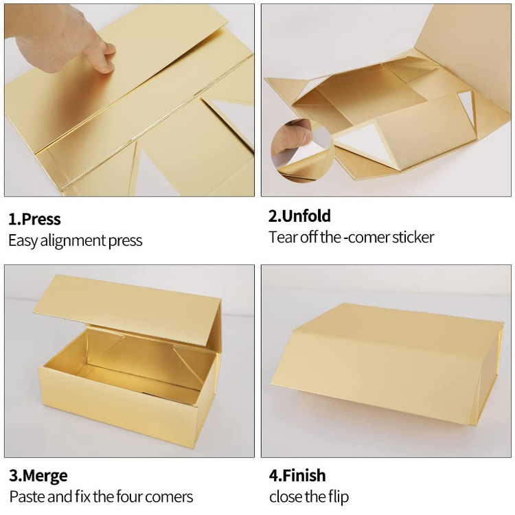 Rose Gold Magnetic Gift Boxes Packaging Luxury for ipad