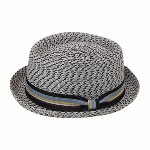 Hot Selling Mix Color Paper <b>Straw</b> Sun <b>Hat</b> Pork Pie Crown <b>Summer</b> Fedora <b>Hat</b> - Product Image 6