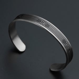 Pulsera Sencilla Personalizada de Acero Inoxidable para Mujer, Brazalete Ajustable de Moda para Hombre y Mujer, Joyería al por Mayor - Product Image 3