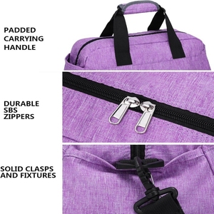 Bolsa de gimnasio de lona portátil a la moda, Material Oxford de tamaño pequeño, gran capacidad, cierre de cremallera, patrón de letras, Unisex para deportes de viaje - Product Image 4