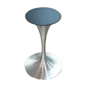 Patas de Mesa Modernas en Forma de Trompeta, de Acero Inoxidable Plateado, para Hoteles, Oficinas y Comedores - Product Image 5