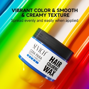 Gel pour les cheveux coloré facile à teindre Huile de ricin biologique Tenue forte 13 couleurs Crème de coiffure Gel coiffant Cire Couleur boue - Product Image 2