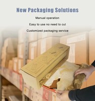 Dispensador de cajas de papel de panal de una sola capa con logotipo de Color personalizado, papel artesanal reciclado respetuoso con el medio ambiente