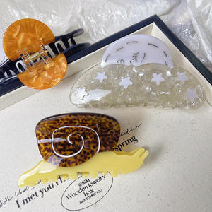 Nuovo arrivo acetato di cellulosa graffette per capelli 9cm forma di lumaca di <span class=keywords><strong>sole</strong></span> accessori per capelli unici per le donne - Product Image 2
