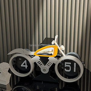 Aventuriers rétro moto horloge à rabat page créative tournant réveil pour salon étude bureau ou <span class=keywords><strong>café</strong></span> décor - Product Image 3