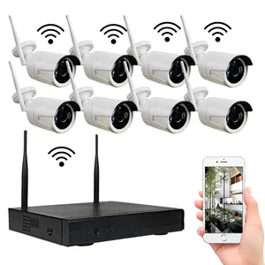 5MP Audio Wireless Security Camera System 8CH CCTV NVR IP Camera Kit H.265 Remote App View