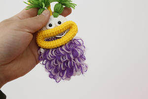 Porte-clés en crochet en forme de bouche de saucisse, nouveau design, porte-clés tricoté fait à la main, porte-clés tricoté, sac de protection pour clés, mignon - Product Image 5