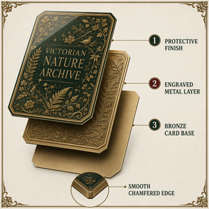 Victorian <span class=keywords><strong>Nature</strong></span> Archive – Coffret de cartes à collectionner en métal gravé de qualité supérieure pour collectionneurs professionnels <span class=keywords><strong>et</strong></span> amateurs d'art botanique - Product Image 1