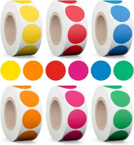 3000Pcs 3/4 "Color Coding Labels Circle Dot Stickers,Round Yard Venda Adesivos com Amarelo Brilhante Verde Vermelho Rosa Laranja Azul