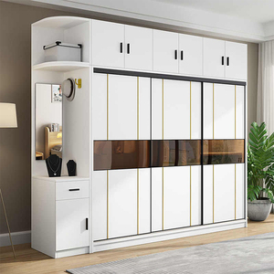 Armario independiente moderno de lujo italiano <span class=keywords><strong>Buran</strong></span> con tocador integrado |   Combinación de Dormitorio de Gran Capacidad que Ahorra Espacio - Product Image 2
