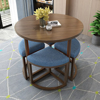 Nouveauté - Ensembles de meubles de salle à manger modernes et luxueux - Tables rondes et chaises en bois massif pour café et restaurant