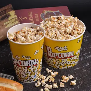Aparência de logotipo de impressão ambiental biodegradável, pode ser personalizado, balde de popcorn