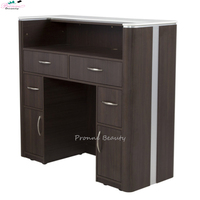 Best-seller table de caissier simplicité moderne mobilier de salon personnalisé réception noir